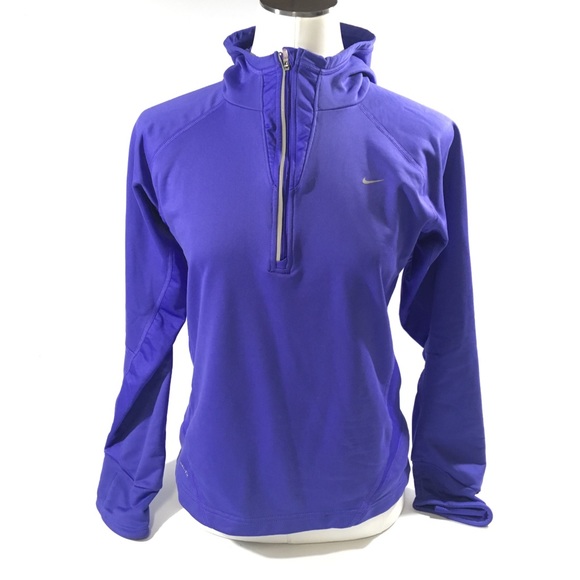Nike Tops - Nike Dri-Fit 1/4 Zip Pullover Hoodie Top Purple M